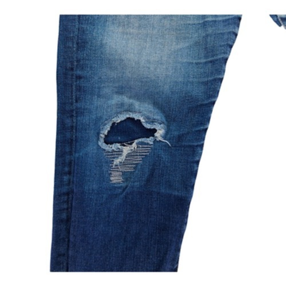AG Farrah Skinny Ankle Jeans Womens 31R Blue Mid Rise Distressed Stretch Denim - Picture 4 of 11
